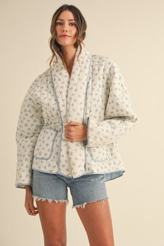 Callie Floral Print Quilt Jacket