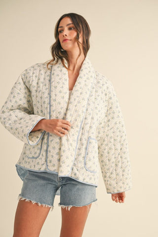 Callie Floral Print Quilt Jacket