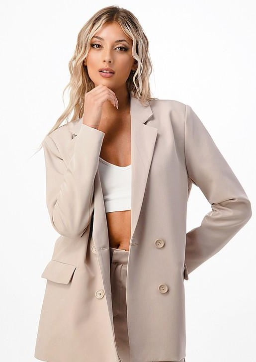 Tan Blazer With Buttons 