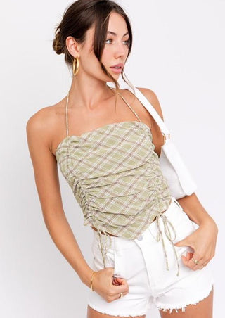 Plaid Green Halter