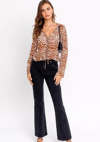 Vintage Zebra Blouse Fall Fashion