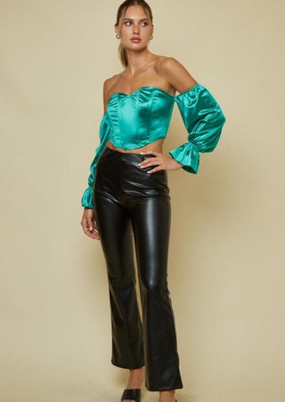 Black Faux Leather Pants