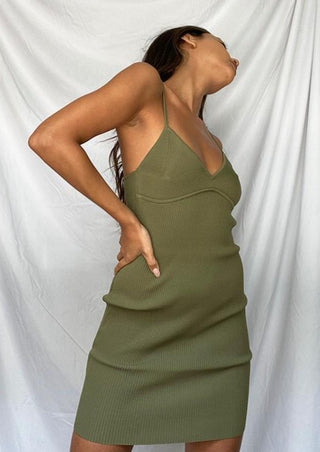 Olive Green Midi Dress