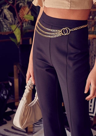 High waisted black pant