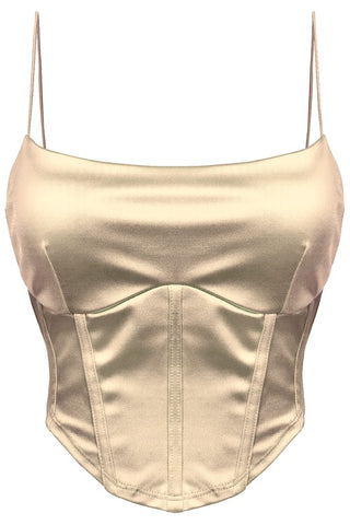 Gold Bustier Crop