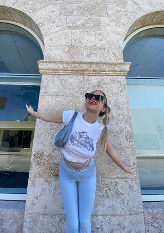 Spring Pastel Blue High Waister Tie Around Pants