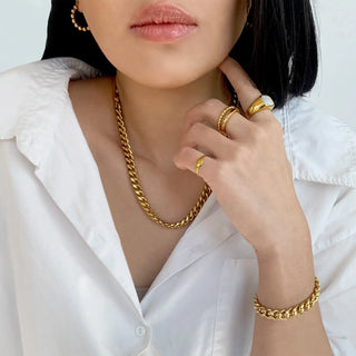 Birdy Gold Double Band Ring