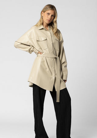 Faux leather jacket, leather jacket, long jacket, jacket for the fall