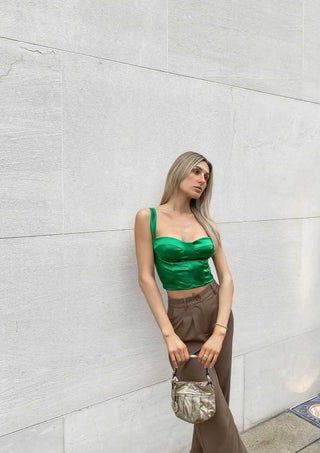 Silk Green Bustier