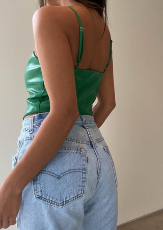 Leather top, leather crop top, leather halter, leather button top, green leather, green leather top, green leather crop top, outfit of the day.
