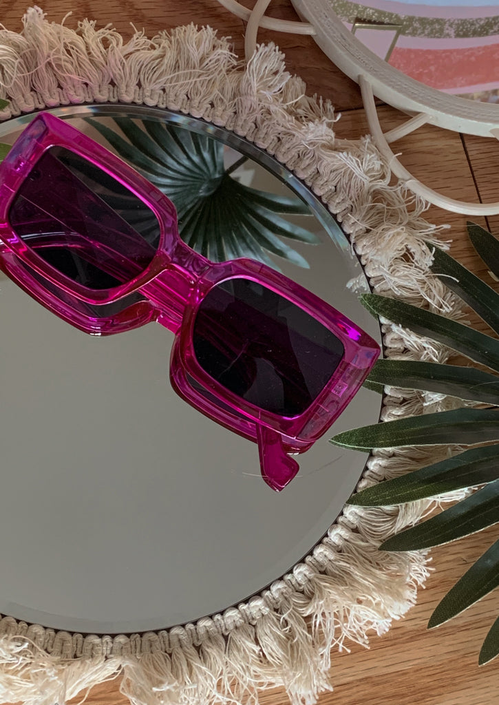 Pink Trendy High Fashion Women's Sunglasses
