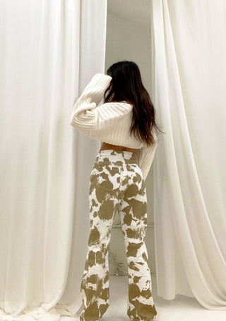 High Waisted Print Pant 