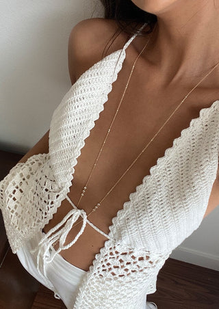 crotchet top, white top, white open back top, white crotchet top, summer outfit