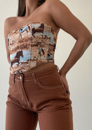 western cowgirl, western cowgirl outfit, western cowgirl aesthetic, cowgirl aesthetic, country concert outfit, bustier top, western top, summer outfit