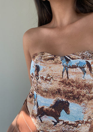 western cowgirl, western cowgirl outfit, western cowgirl aesthetic, cowgirl aesthetic, country concert outfit, bustier top, western top, summer outfit