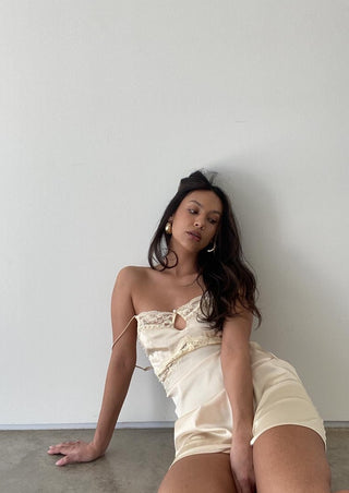 Harlow Lace Trim Mini Dress