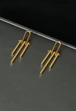 drop earrings, gold earrings, water-resistant jewelry